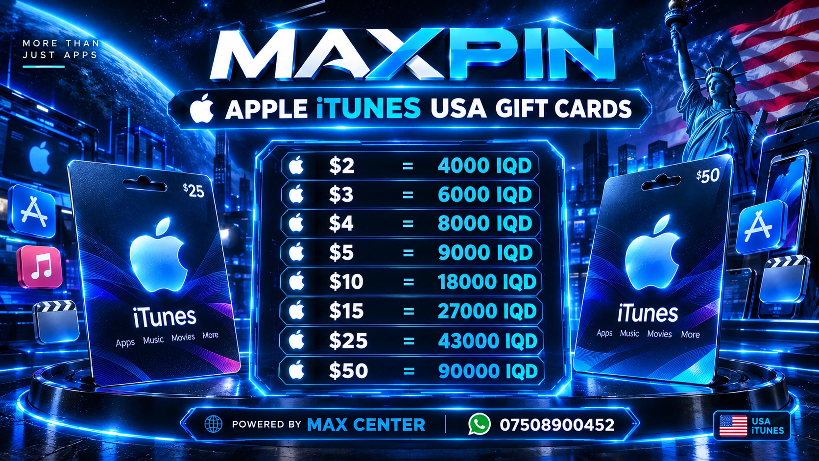 Itunes gift card 10$ USA